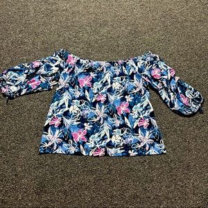 Off The Shoulder Floral Blouse